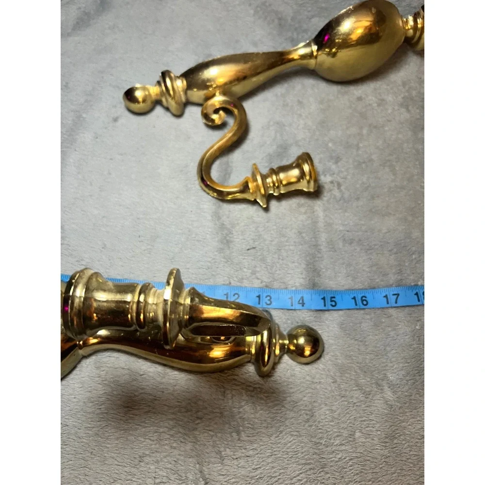 Vintage Syroco Homco Gold Wall Candle Sconce Pair Hollywood Regency 1969 USA